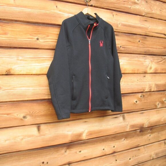 Spyder  Men's Black Constant Knit Full Zip Jacket - Picture 4 of 12